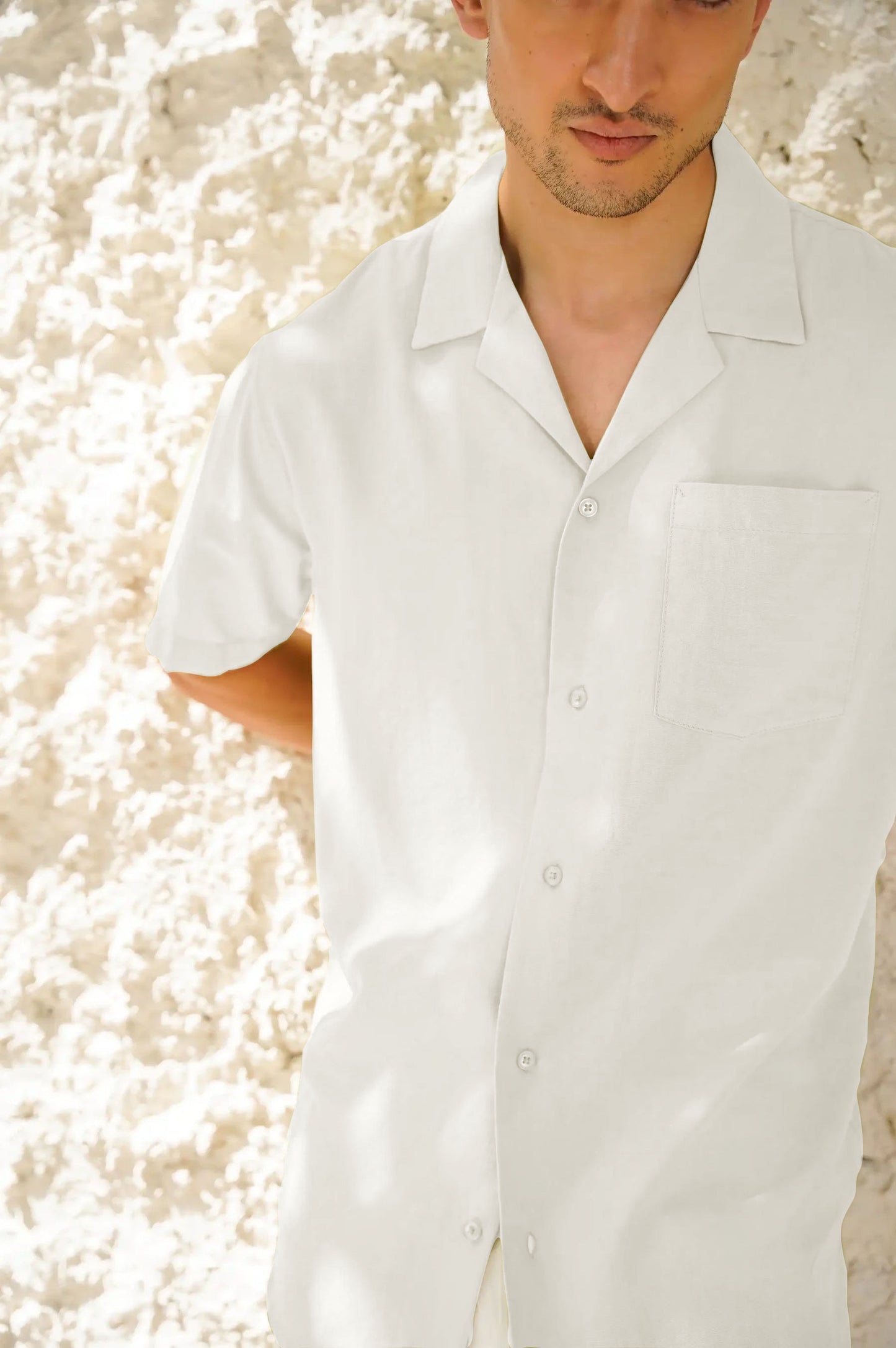 CUBAN WHITE MEN'S SHIRT