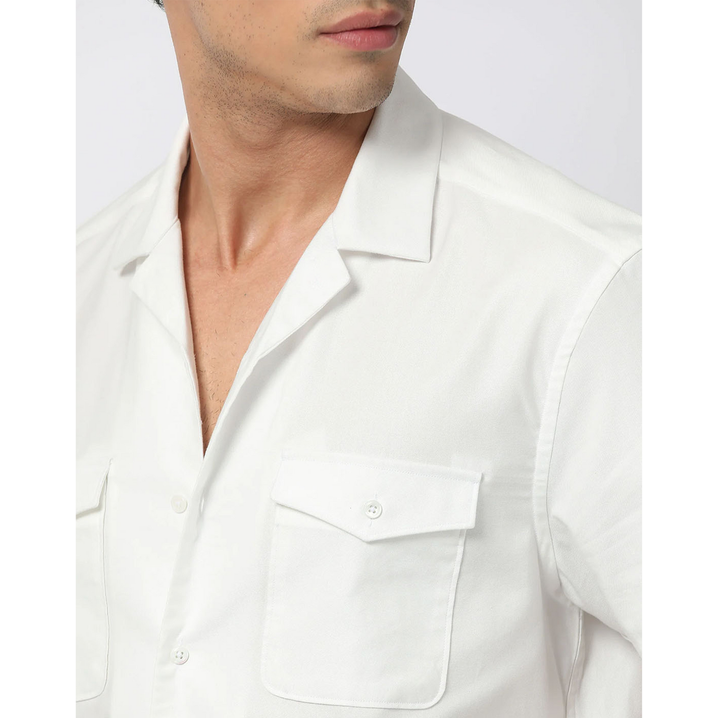 CUBAN WHITE MEN'S SHIRT