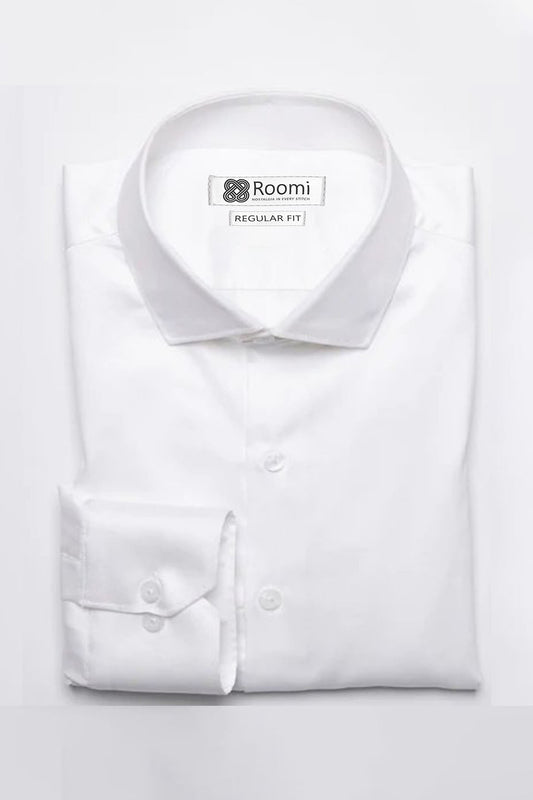 ITALIAN WHITE STRETCH MEN'S SHIRT