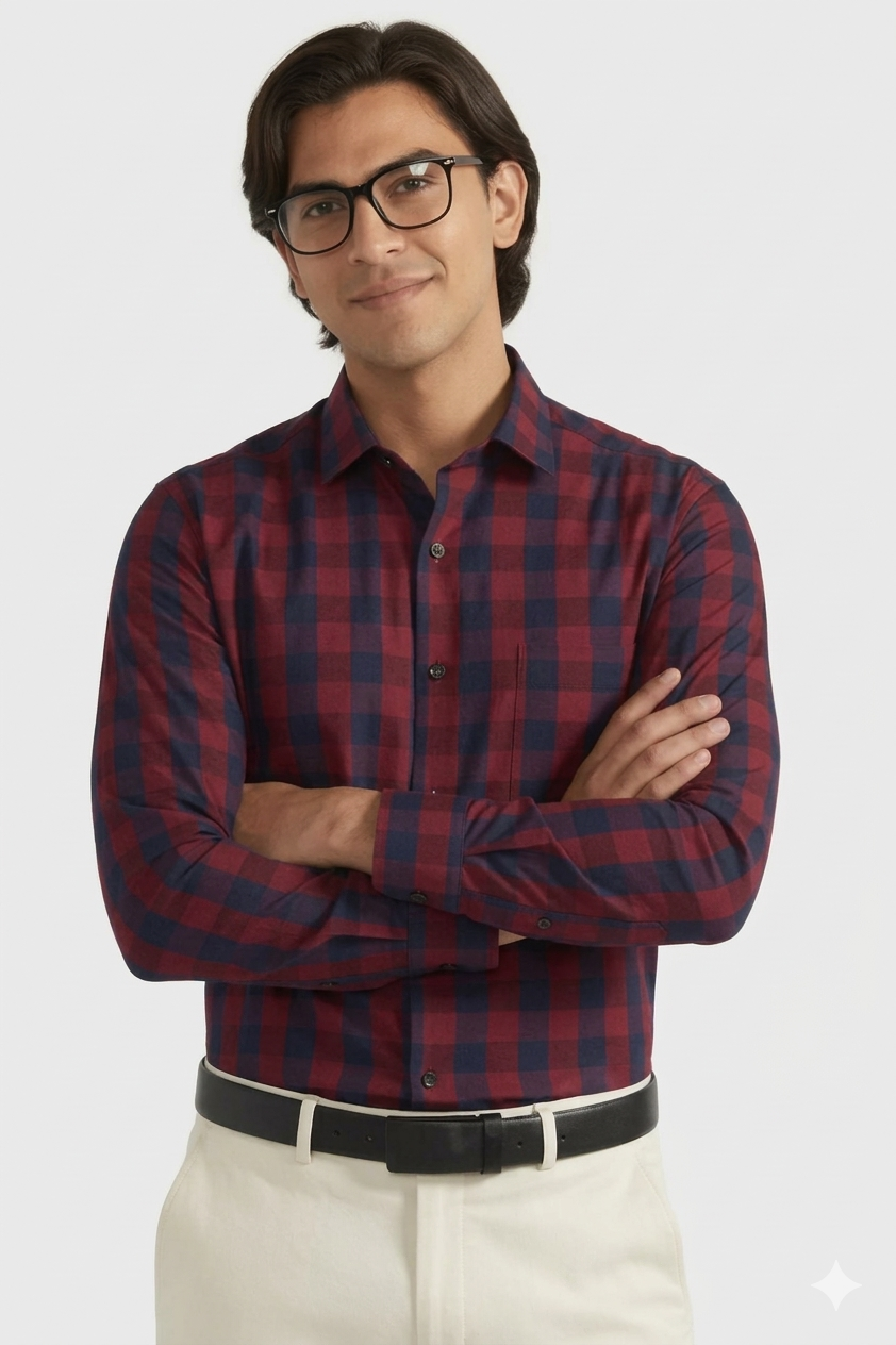 CRIMSON BUFFALO CHECK SHIRT