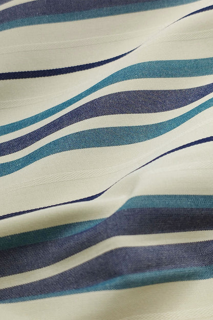 DUAL-TONE VERTICAL STRIPE SHIRT