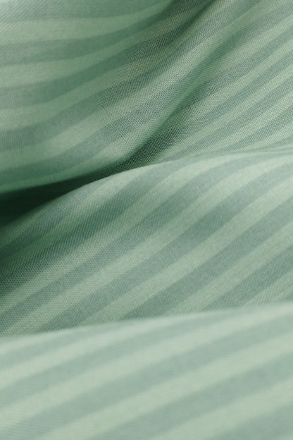 ELEGANT MINT GREEN STRIPED DRESS SHIRT