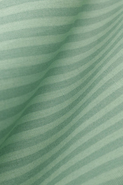 ELEGANT MINT GREEN STRIPED DRESS SHIRT