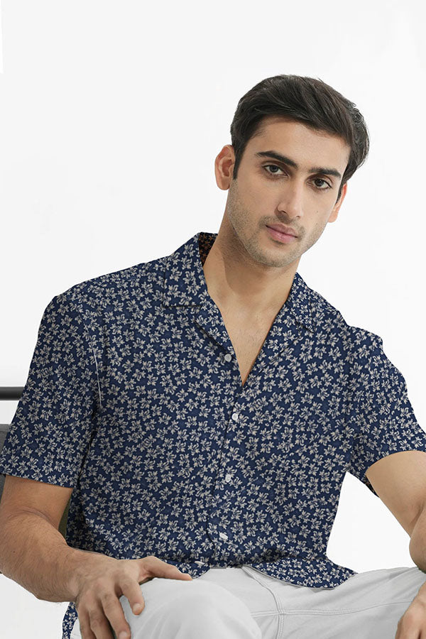 FLORAL AZALEA CUBAN PATTERN SHIRT