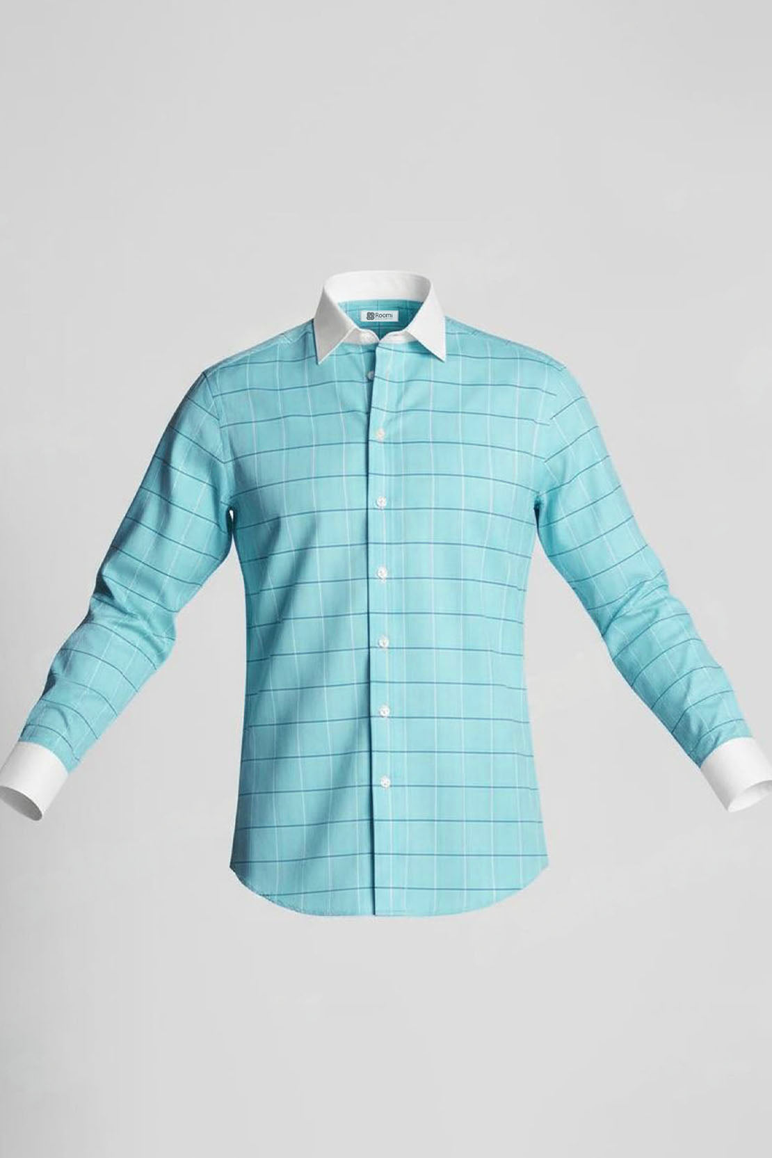 TURQUOISE CLASSIC GRID SHIRT