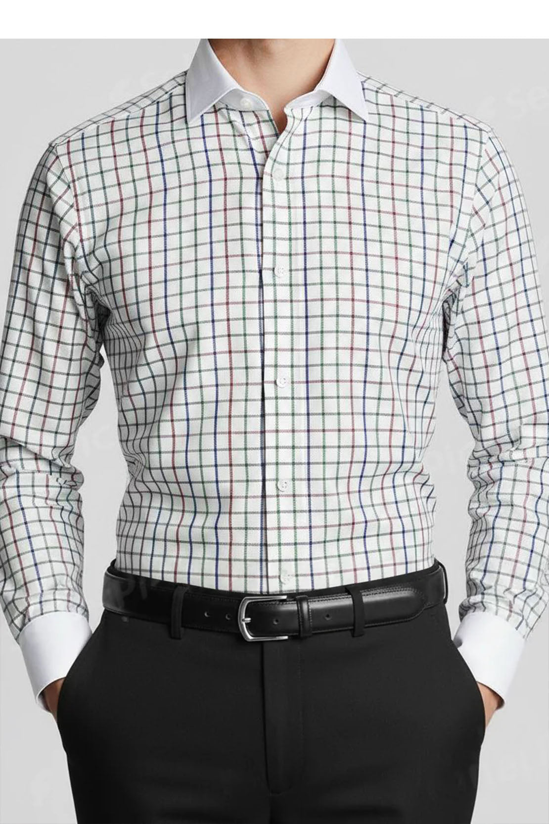 MODERN MULTI PLAID FORMAL SHIRT