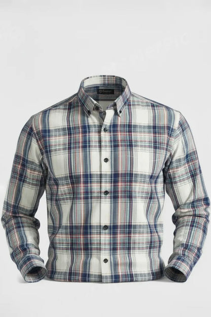 NEUTRAL TONE CHECK BUSINESS SHIRT