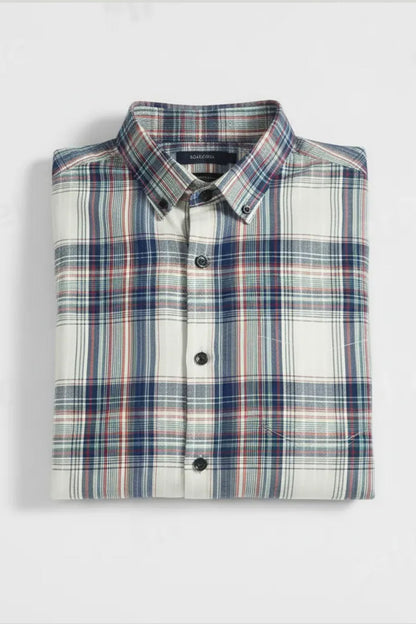 NEUTRAL TONE CHECK BUSINESS SHIRT