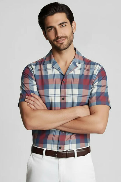 LEGANT TWO-TONE CUBAN SHIRT