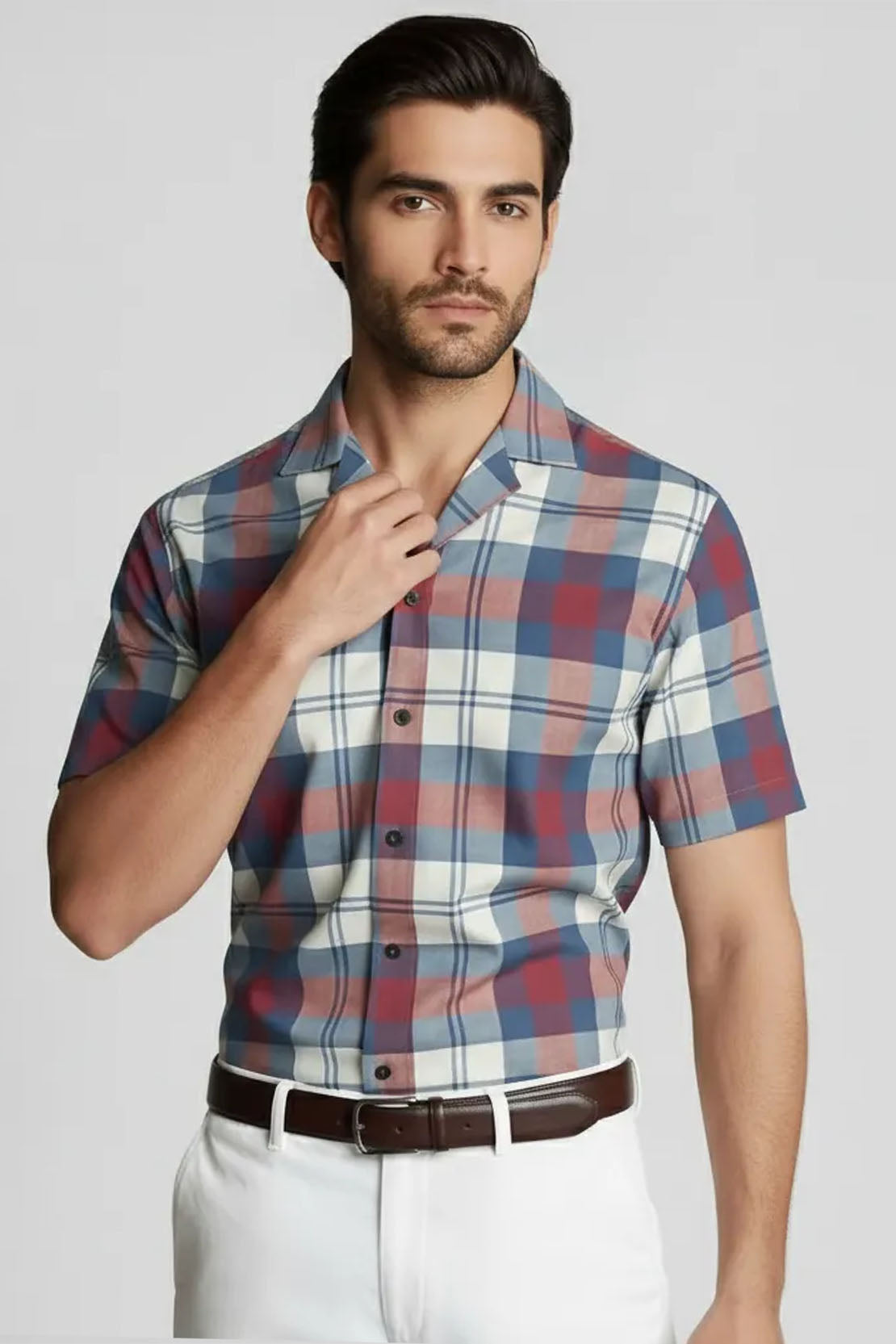LEGANT TWO-TONE CUBAN SHIRT