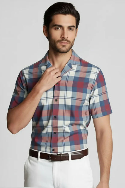 LEGANT TWO-TONE CUBAN SHIRT