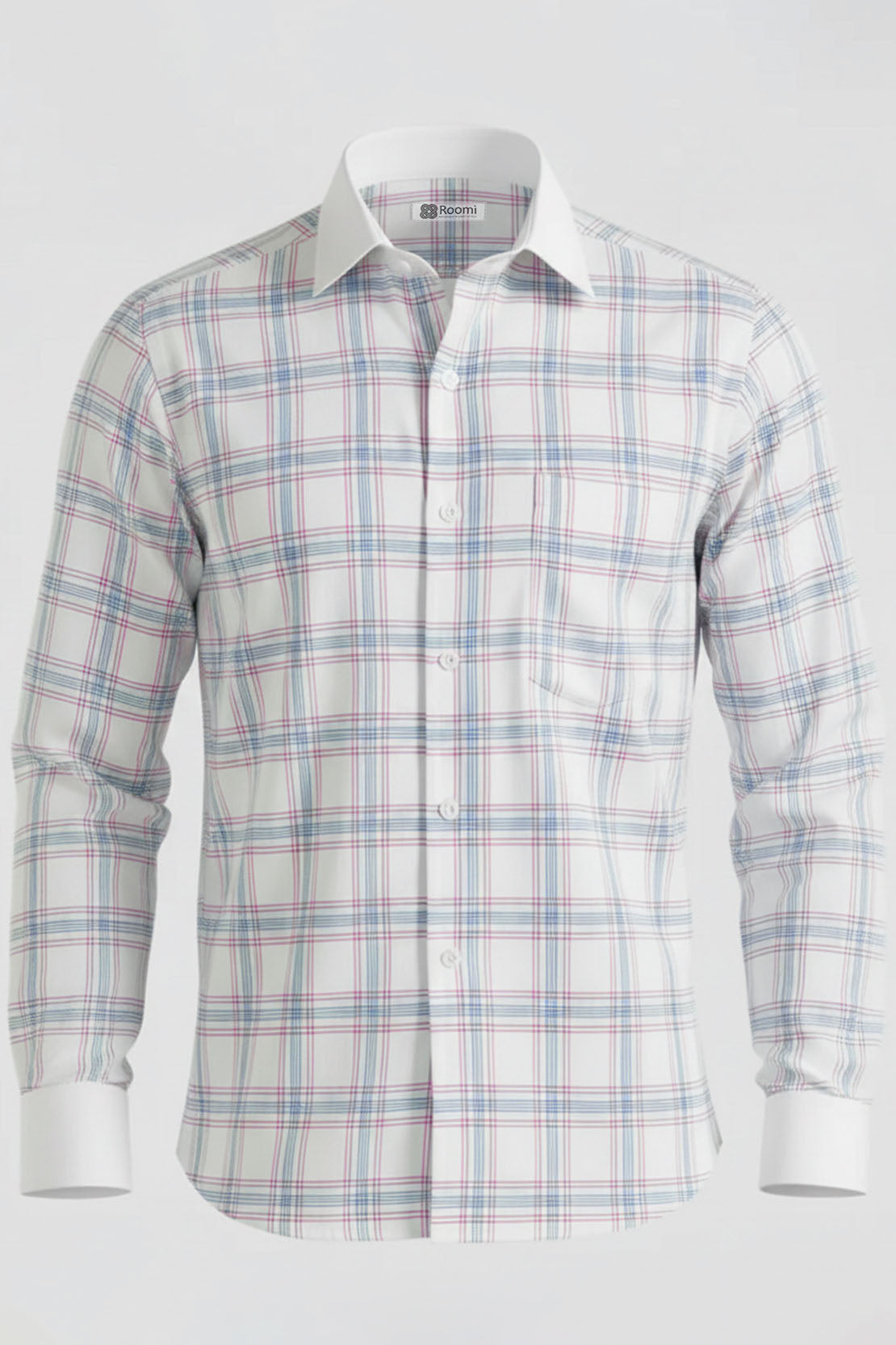 ELEGANT PASTEL WINDOWPANE SHIRT