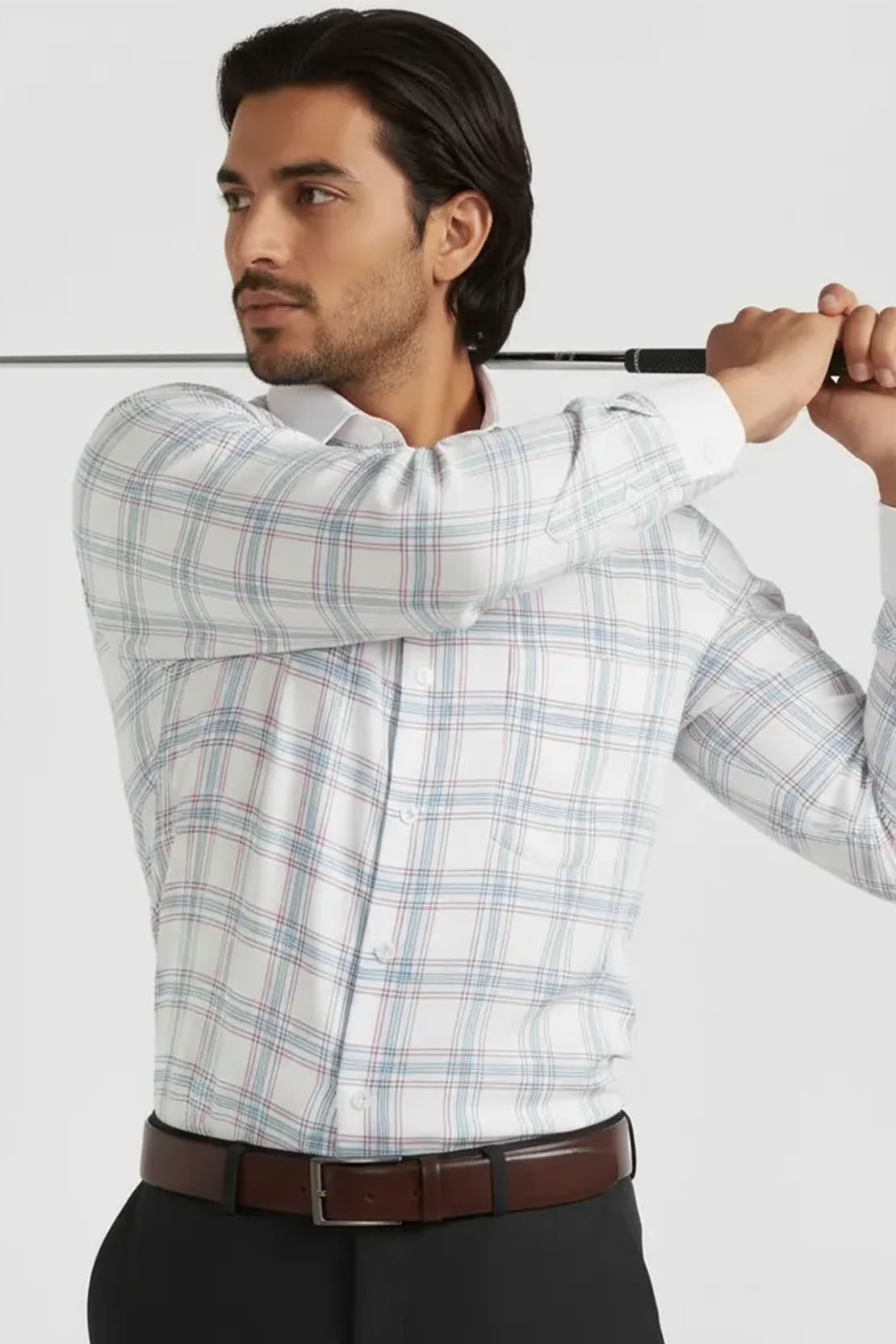 ELEGANT PASTEL WINDOWPANE SHIRT