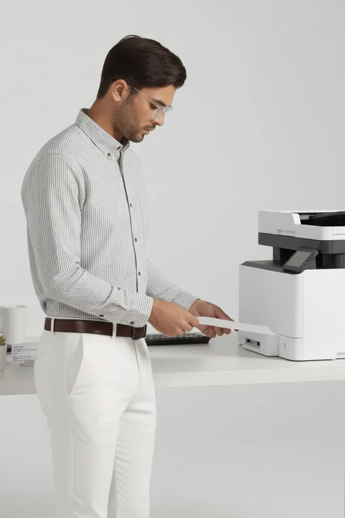 BUTTON DOWN GRAY STRIPE BUSINESS