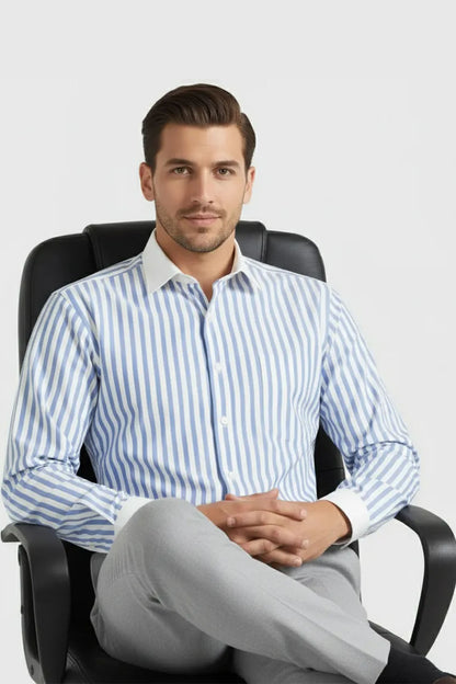 CLASSIC AZURE SEMI FORMAL SHIRT