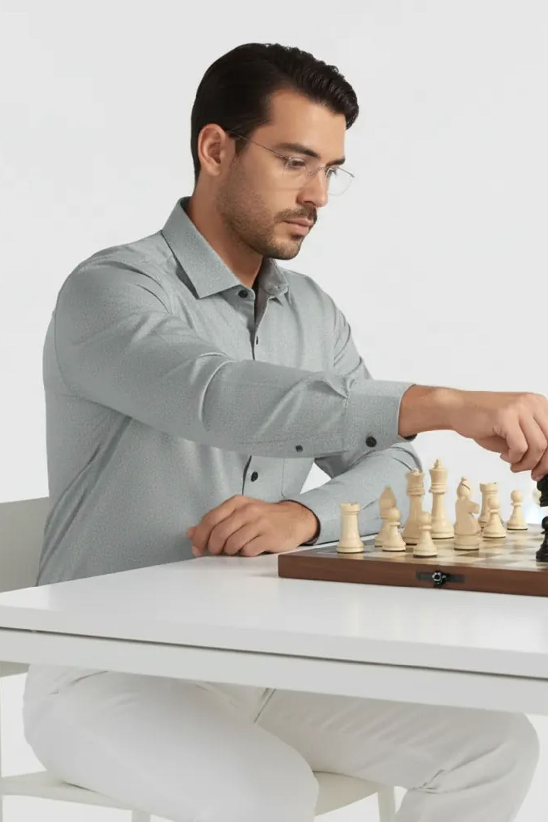 PLATINUM GREY DRESS SHIRT