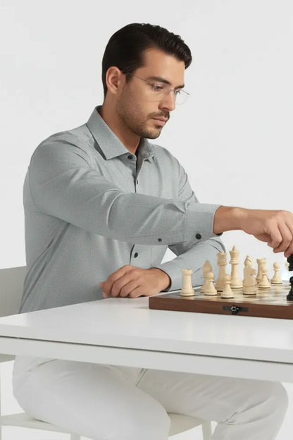 PLATINUM GREY DRESS SHIRT