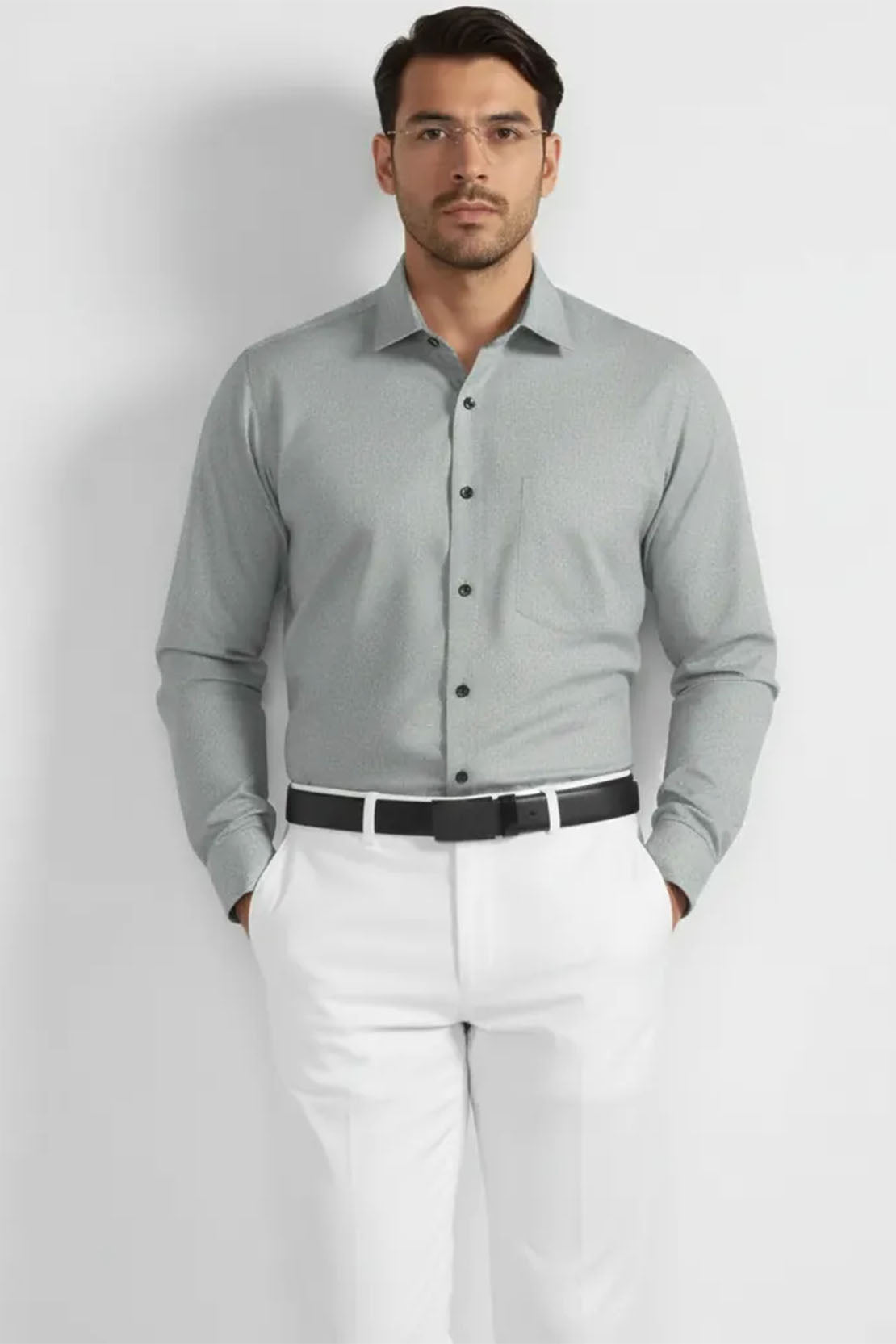 PLATINUM GREY DRESS SHIRT