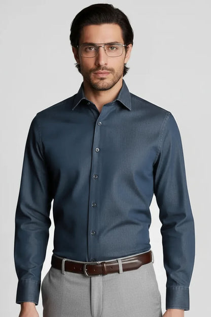STEEL INDIGO DENIM SHIRT