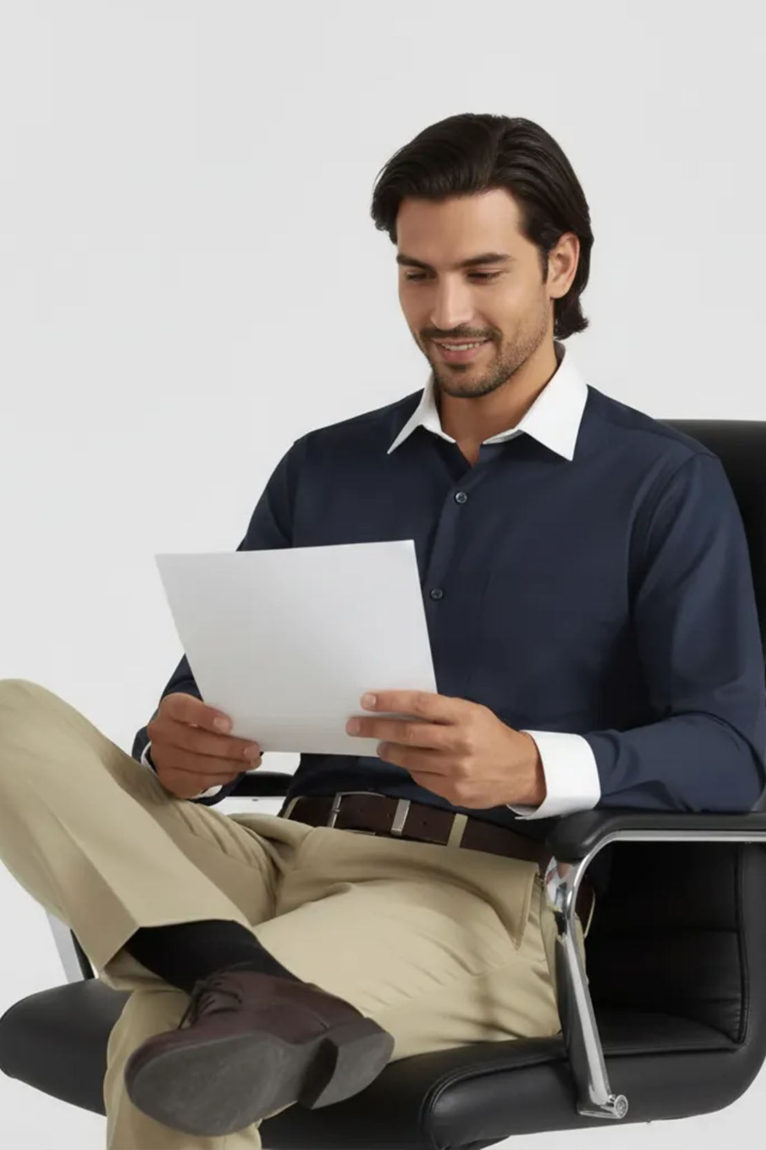 CHARCOAL BLUE ELEGANT SHIRT