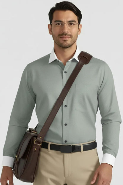 ELEGANT SAGE FORMAL SHIRT