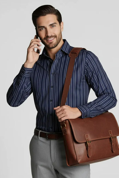 SHADOW NAVY BLUE STRIPES SHIRT