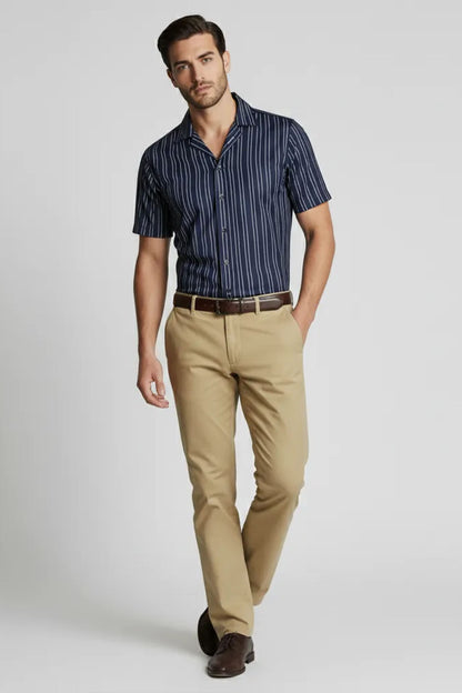 SHADOW NAVY BLUE CUBAN SHIRT