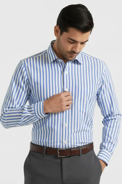 CLASSIC AZURE STRIPES MEN'S SHIRT