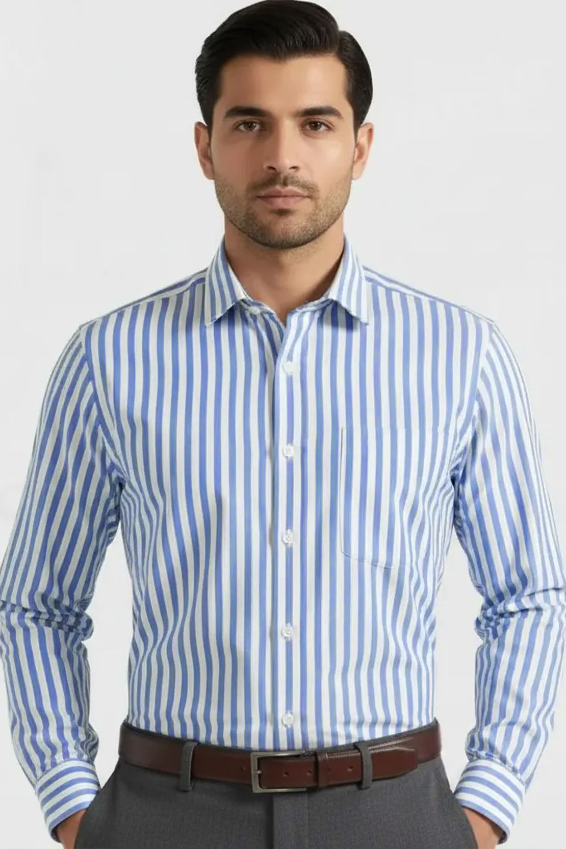 CLASSIC AZURE STRIPES MEN'S SHIRT