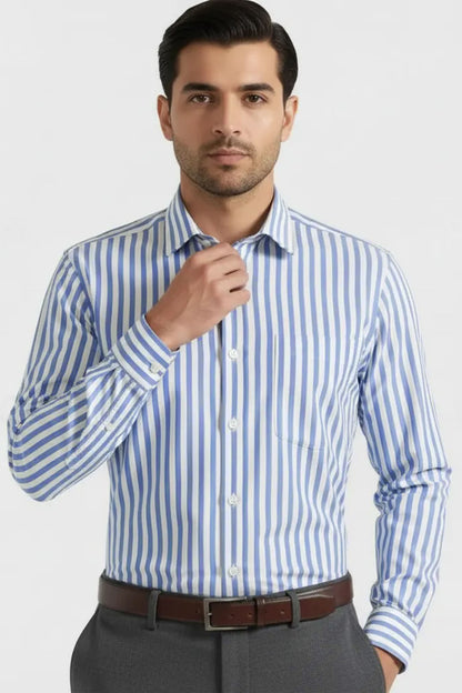 CLASSIC AZURE STRIPES MEN'S SHIRT