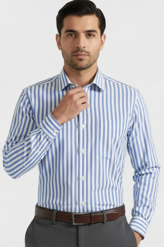 CLASSIC AZURE STRIPES MEN'S SHIRT