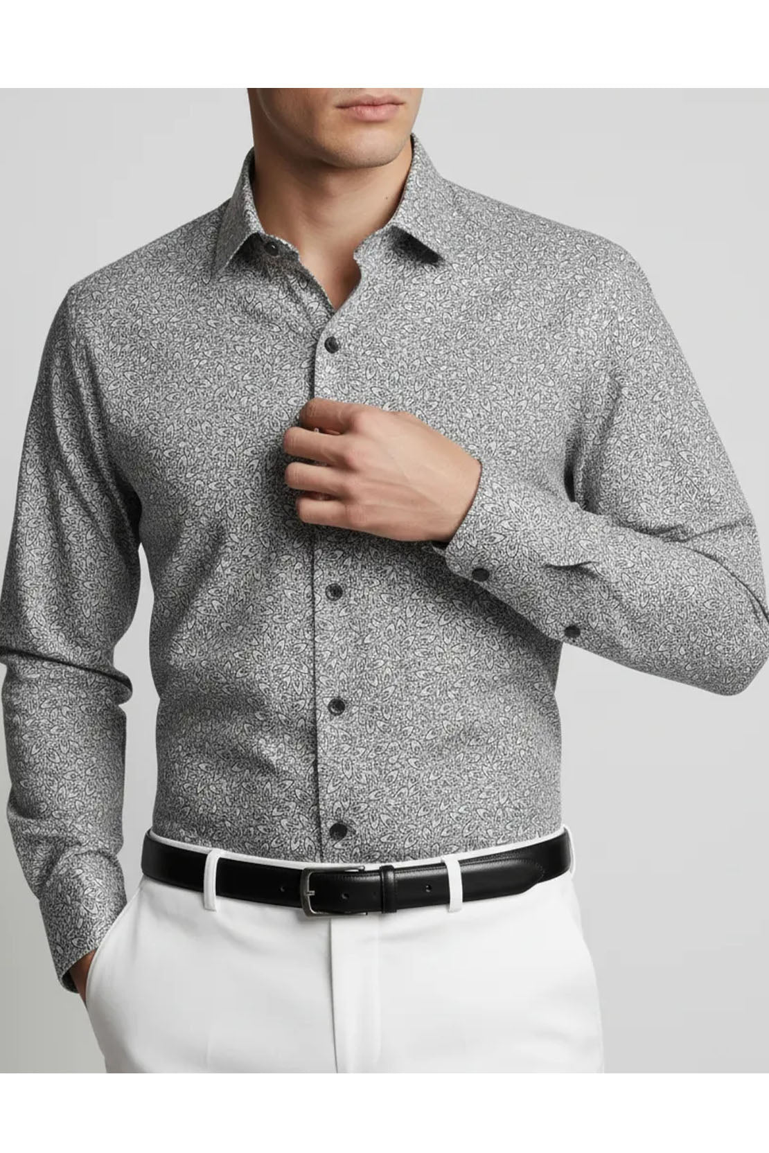 GEOMETRIC PRINT MEN'S SHIRT