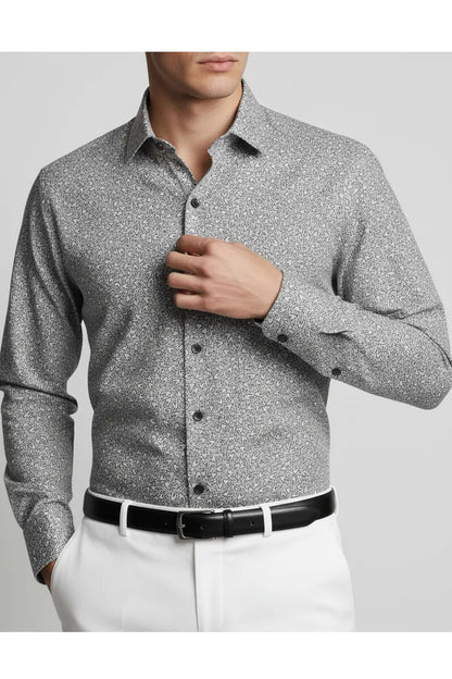 GEOMETRIC PRINT MEN'S SHIRT