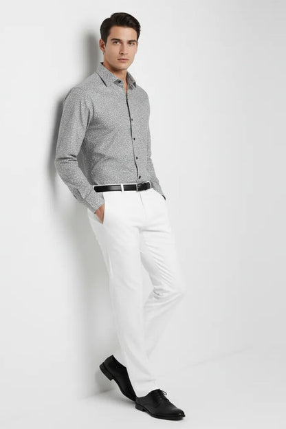 GEOMETRIC PRINT MEN'S SHIRT