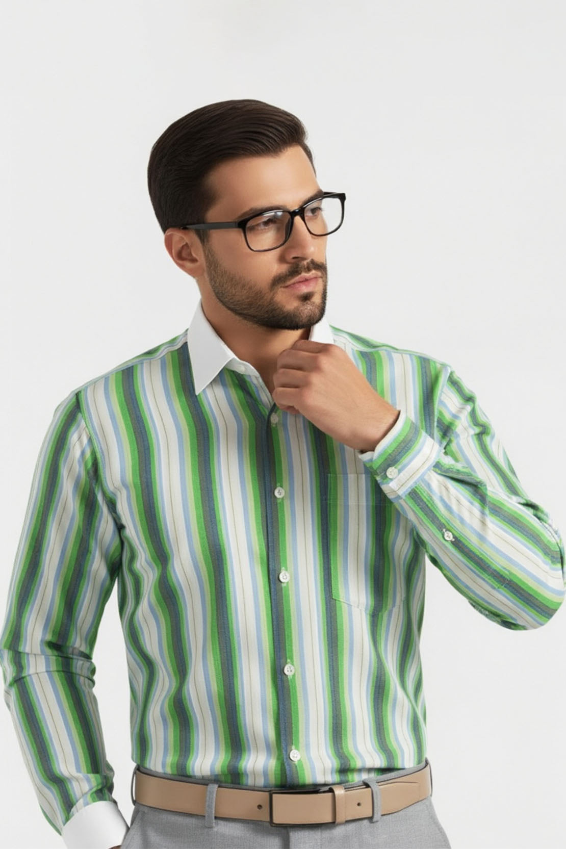 LIME FUSION FORMAL SHIRT