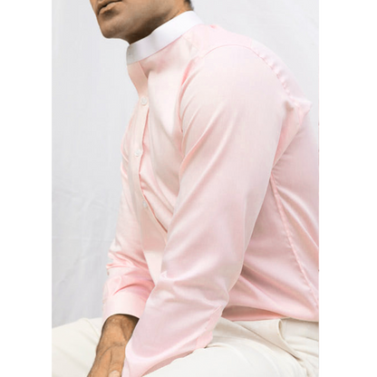 BAND COLLAR BUSINESS STRETCH SHIRT