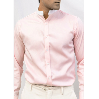 BAND COLLAR BUSINESS STRETCH SHIRT