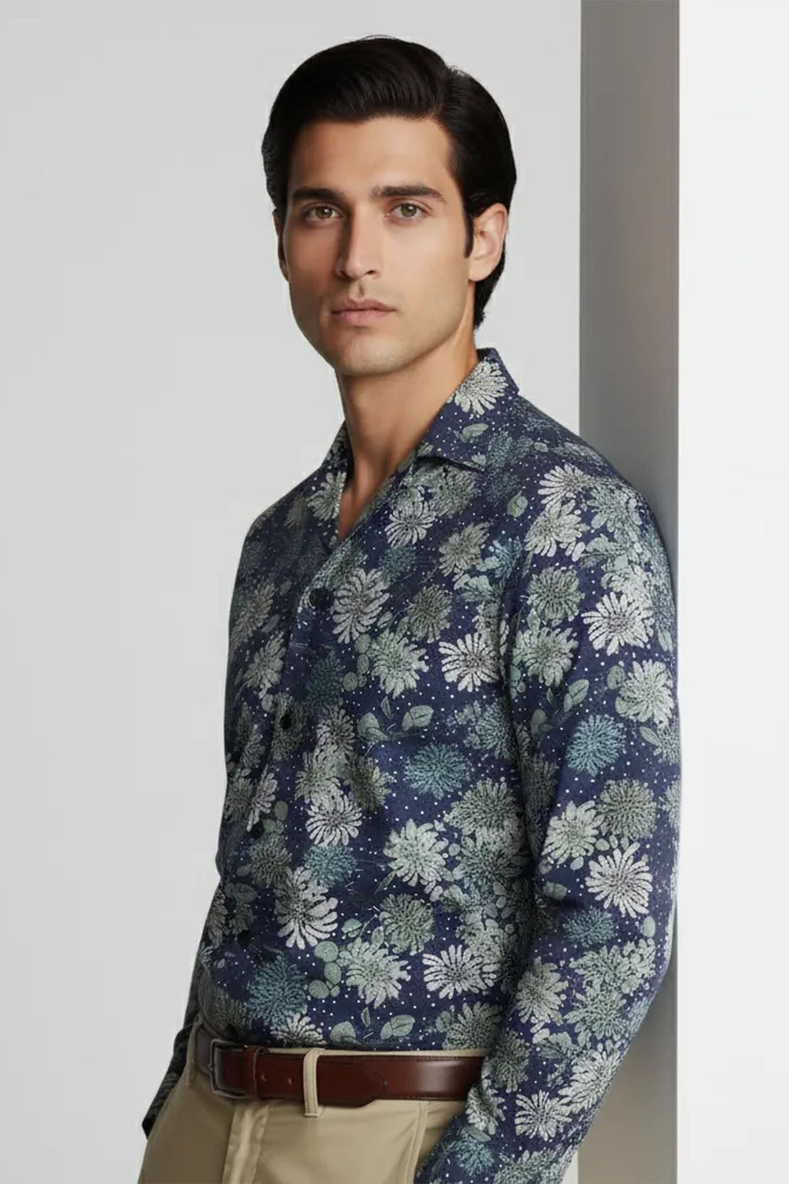 PINE DARK FOREST PATTERN CUBAN SHIRT