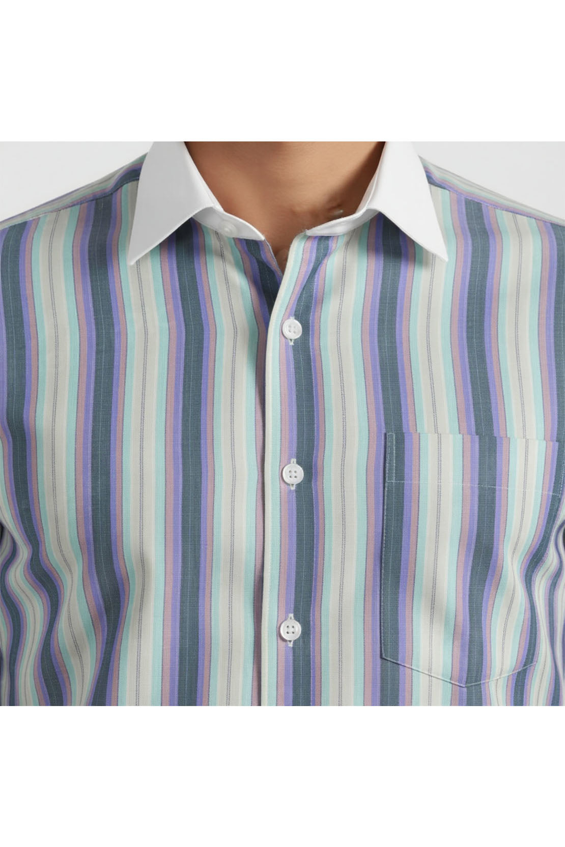 URBAN PASTEL STRIPED DRESS SHIRT
