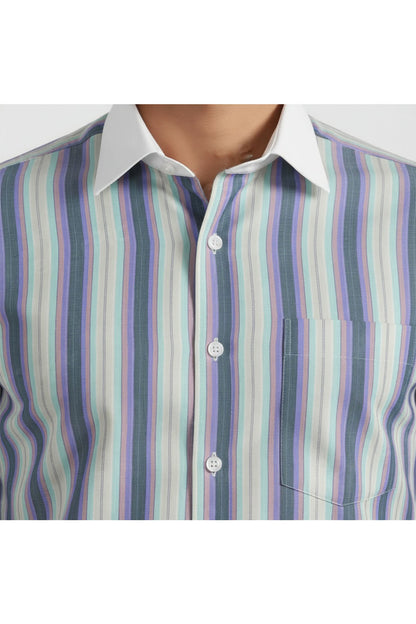 URBAN PASTEL STRIPED DRESS SHIRT