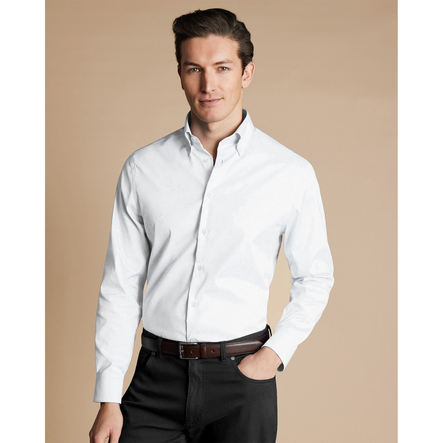 BUTTON DOWN MEN'S STRETCH SHIRT