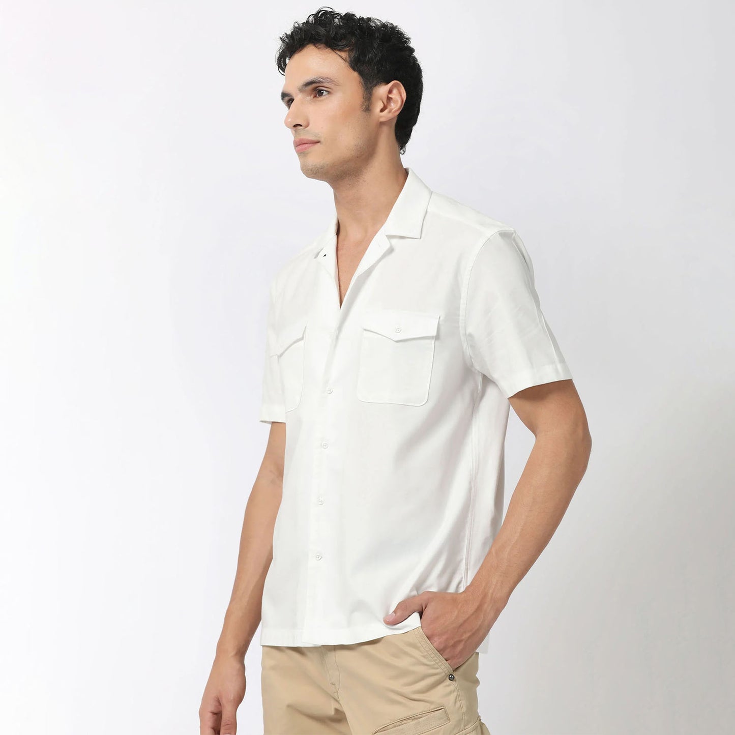 CUBAN WHITE MEN'S SHIRT
