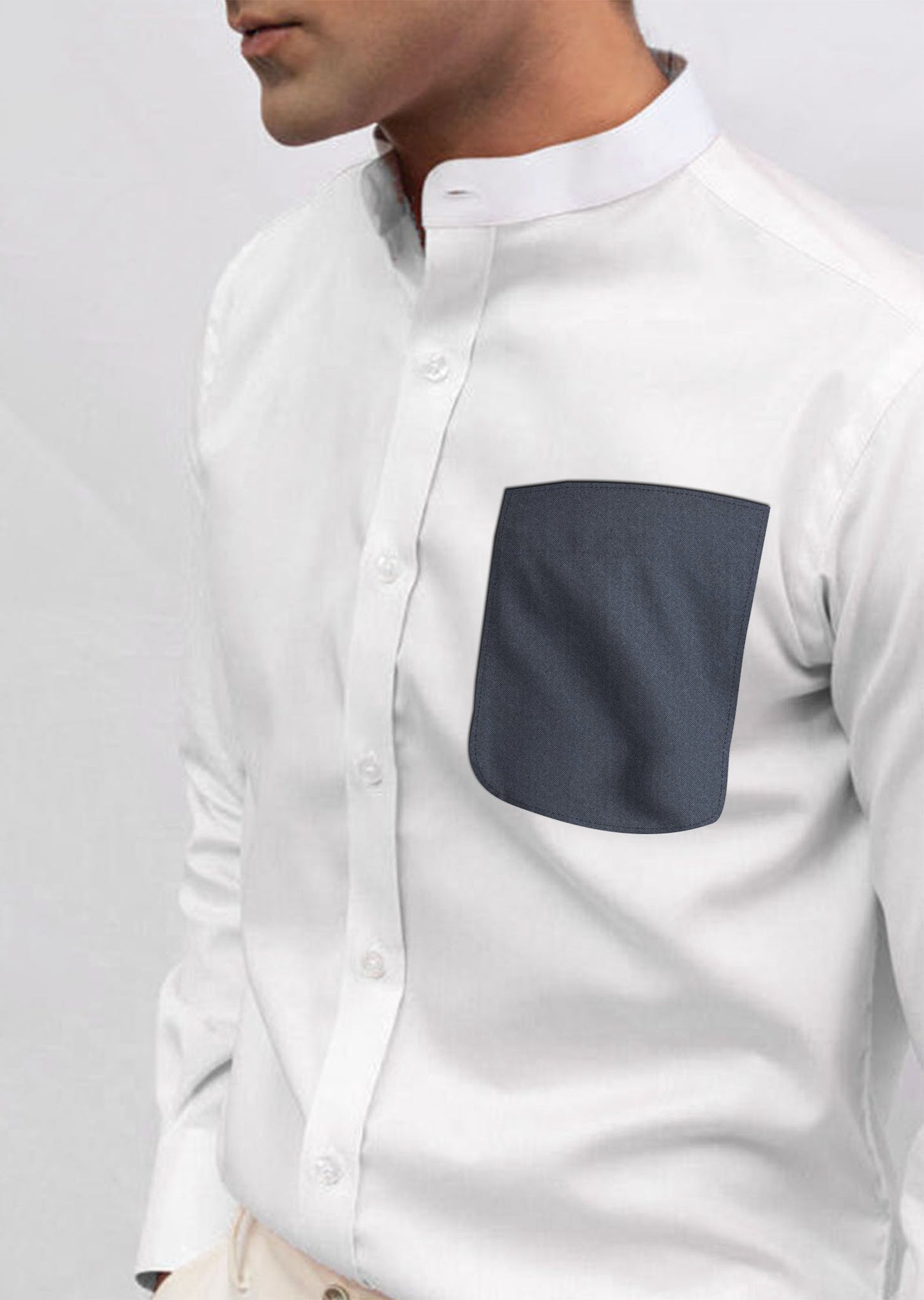 CONTRAST POCKET ELEGANCE SHIRT