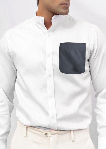 CONTRAST POCKET ELEGANCE SHIRT