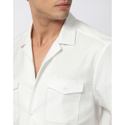 CUBAN WHITE MEN'S SHIRT