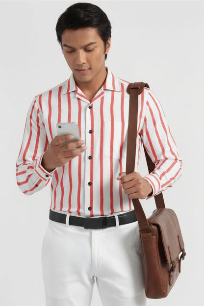 CARMINE STRIPE BUSINESS SHIRT