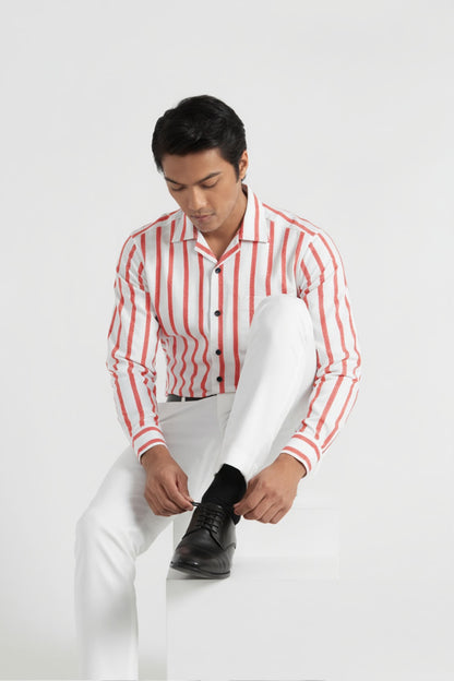 CARMINE STRIPE BUSINESS SHIRT