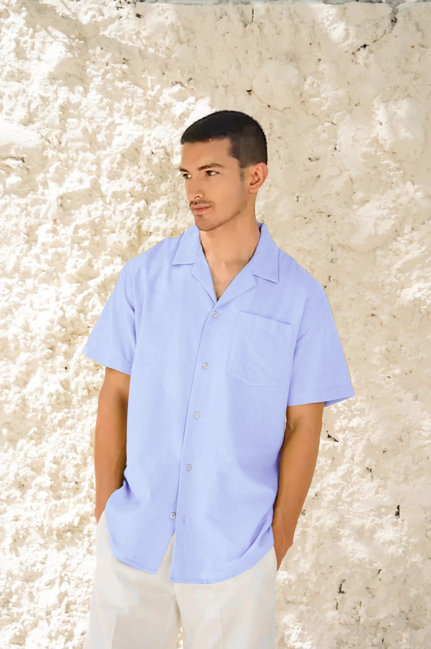 CUBAN SKY BLUE SHIRT