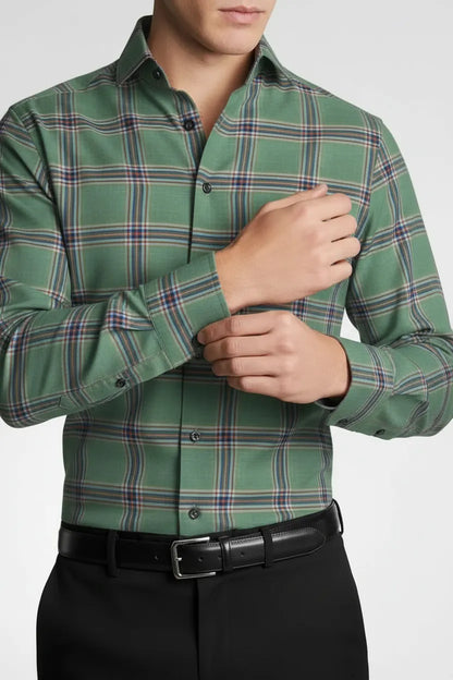 SAGE ALPINE PLAID SHIRT