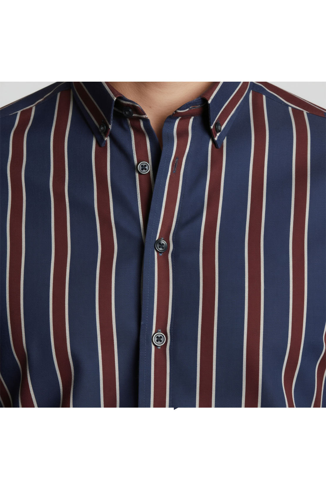 URBAN STRIPE DUAL-TONE SHIRT